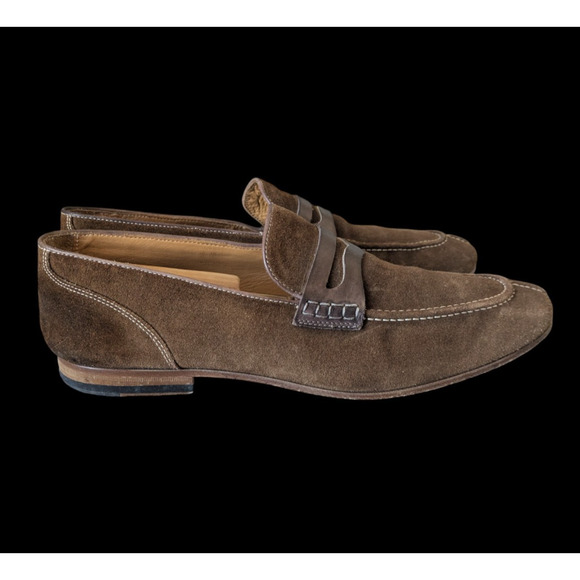 Elegant Brown Suede Men\'s Loafers